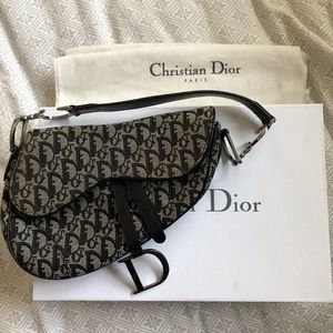 Authentic Christian Dior Trotter Logo Saddle Bag